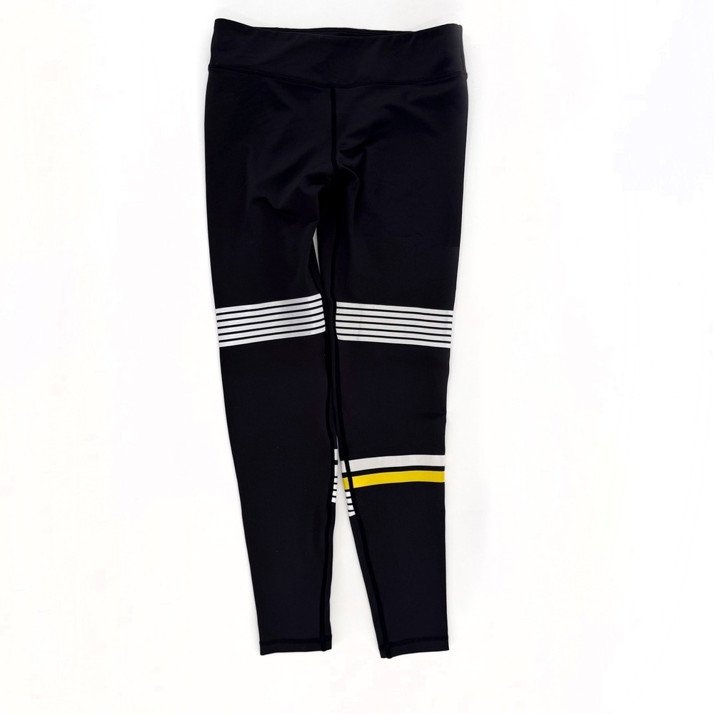 Lilybod SoulCycle Leggings Athletic Stripes Yoga Pants Activewear Black M